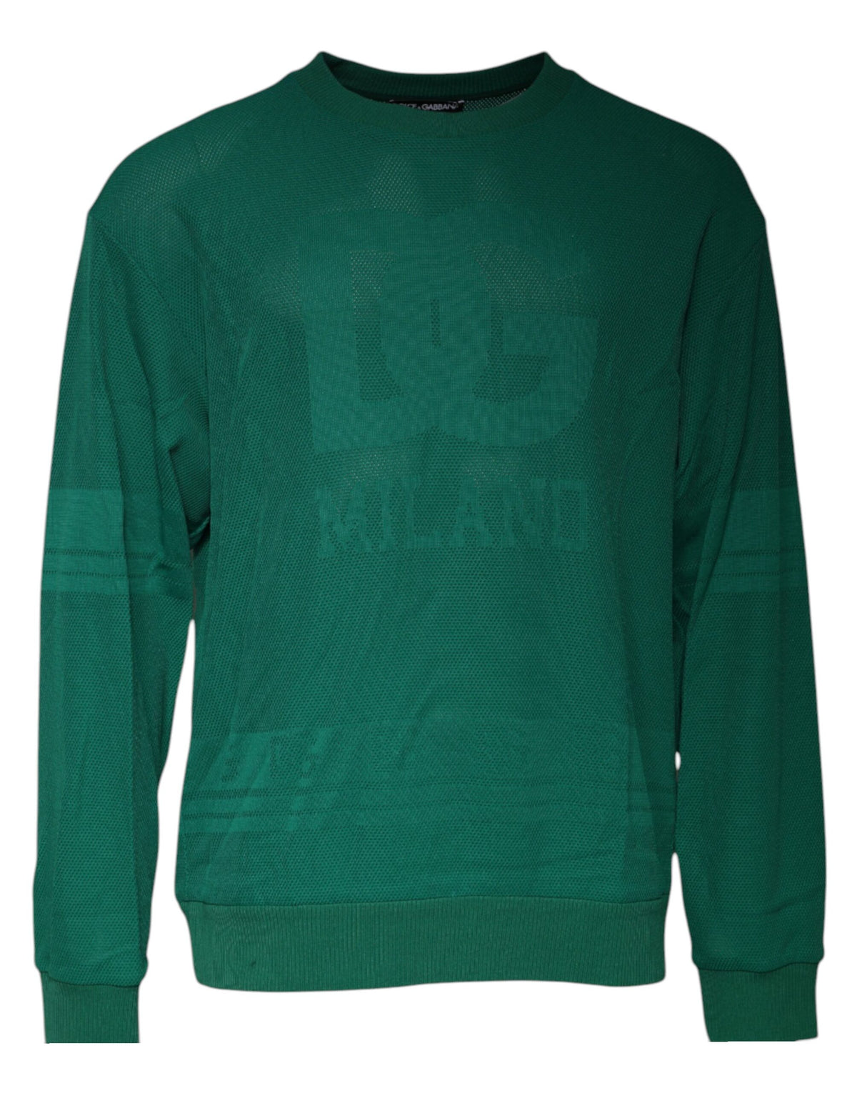 Dolce & Gabbana Green Logo Nylon Crew Neck Pullover Sweater -   -  Dolce & Gabbana.