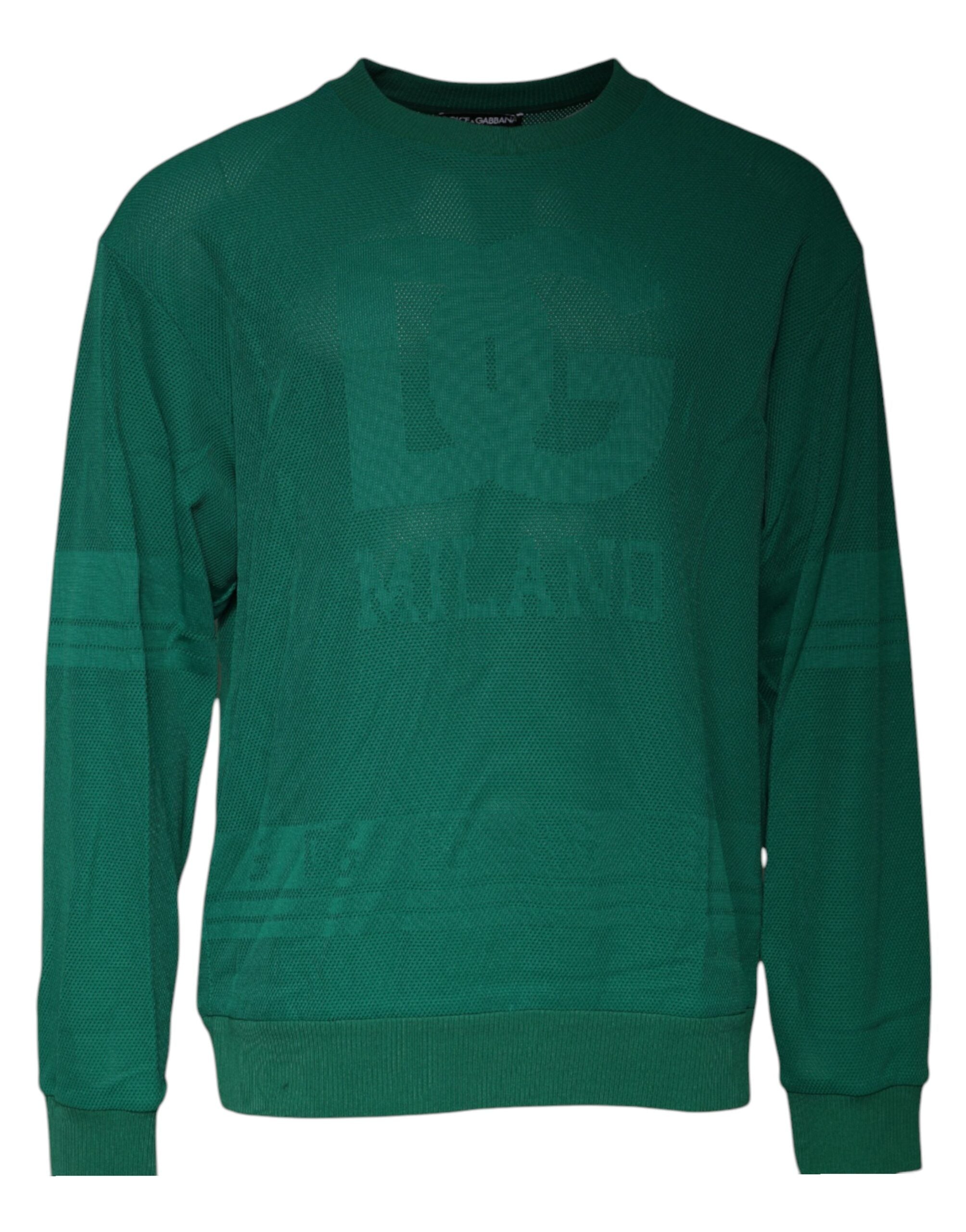 Dolce & Gabbana Green Logo Nylon Crew Neck Pullover Sweater -   -  Dolce & Gabbana.