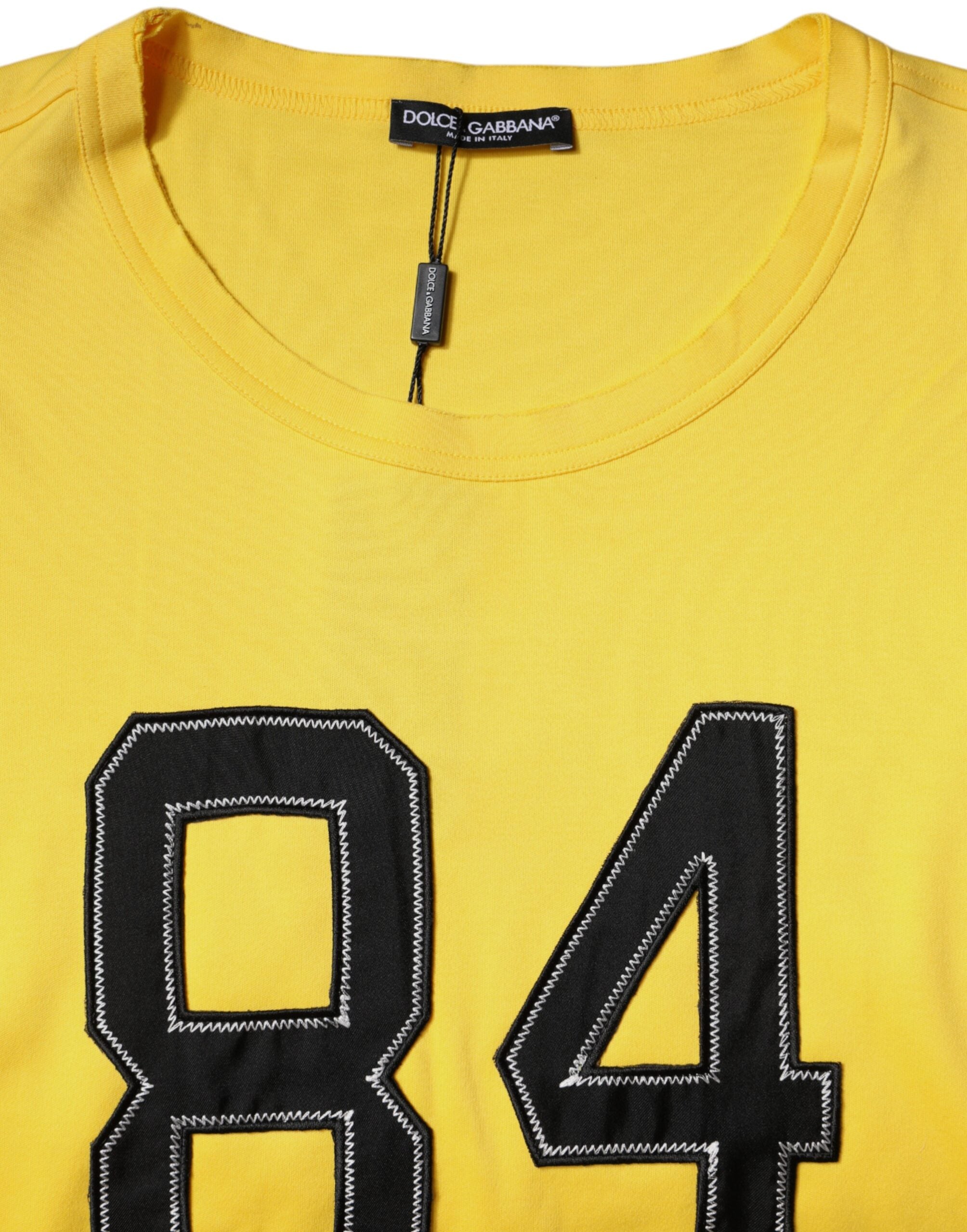 Dolce & Gabbana Yellow Crew Neck Short Sleeves T-shirt -   -  Dolce & Gabbana.
