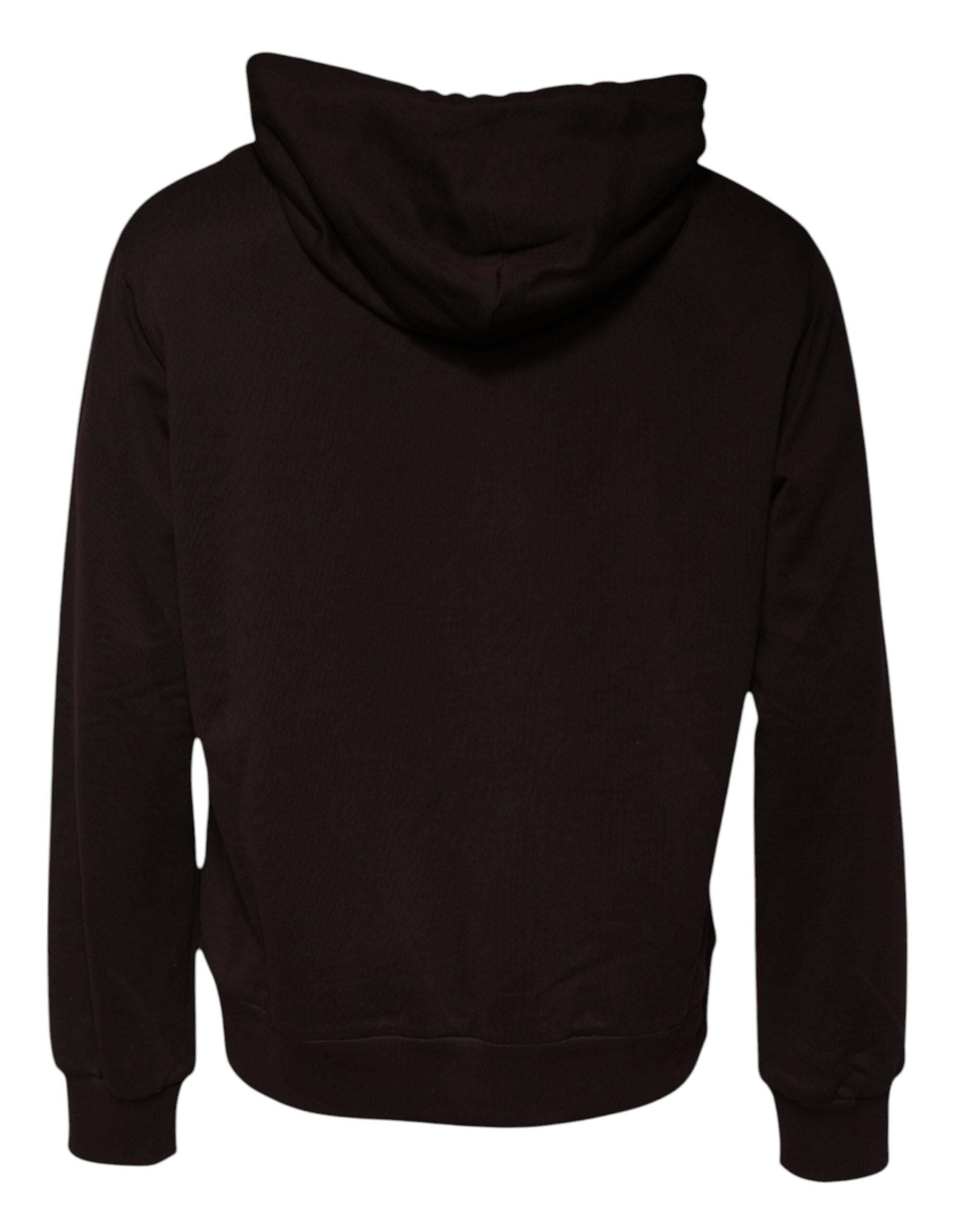 Dolce & Gabbana Brown Cotton Hooded Men Sweatshirt Sweater -   -  Dolce & Gabbana.