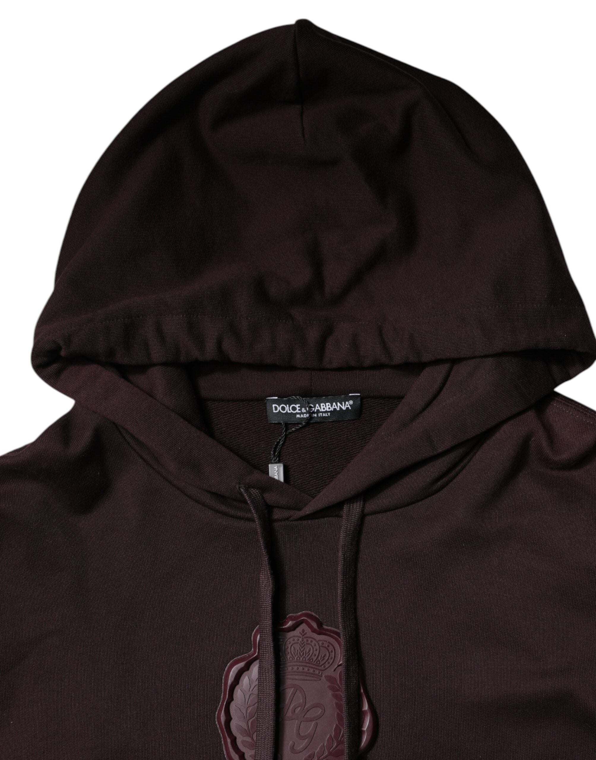 Dolce & Gabbana Brown Cotton Hooded Men Sweatshirt Sweater -   -  Dolce & Gabbana.