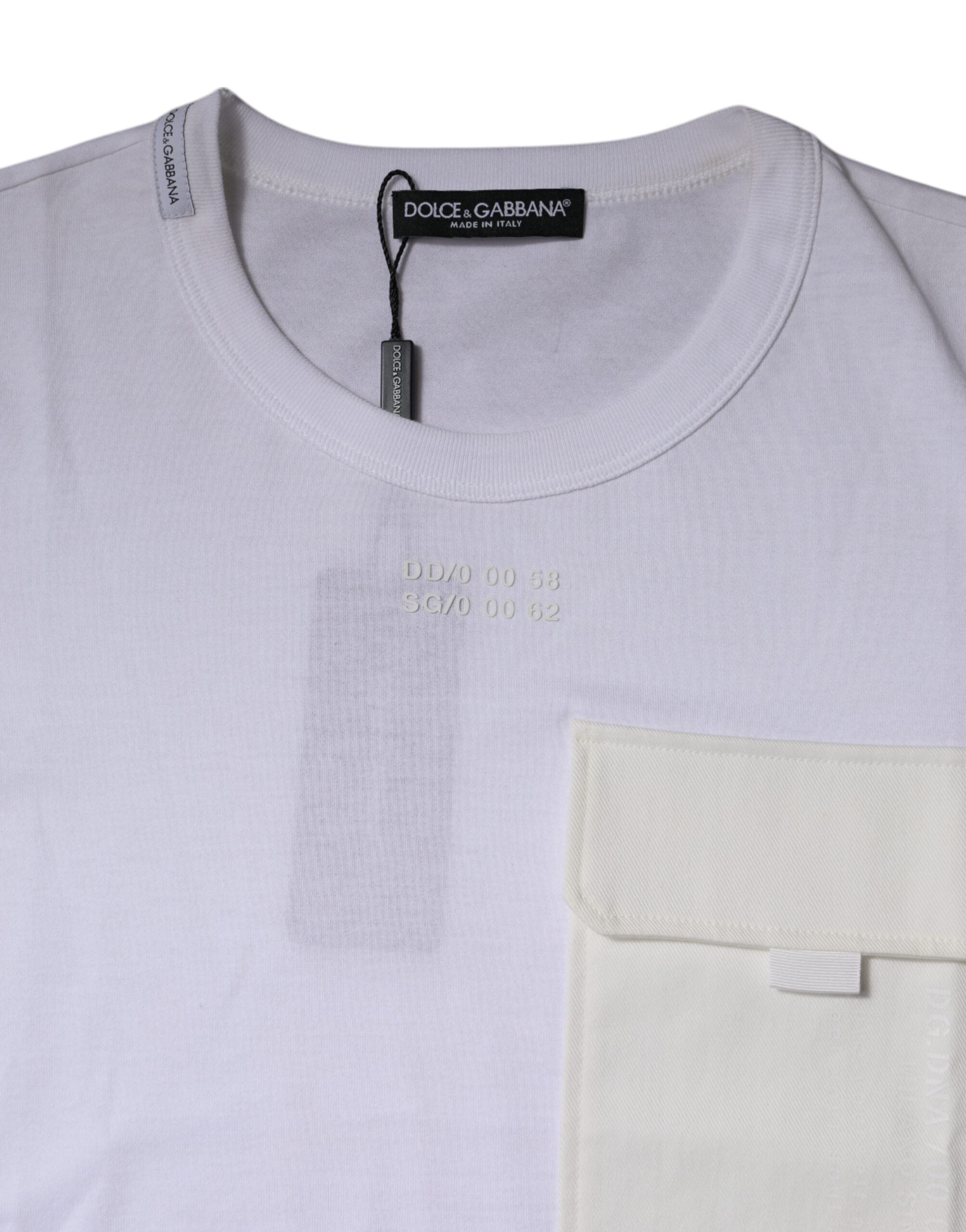 Dolce & Gabbana White Cotton Crew Neck Short Sleeves T-shirt -   -  Dolce & Gabbana.