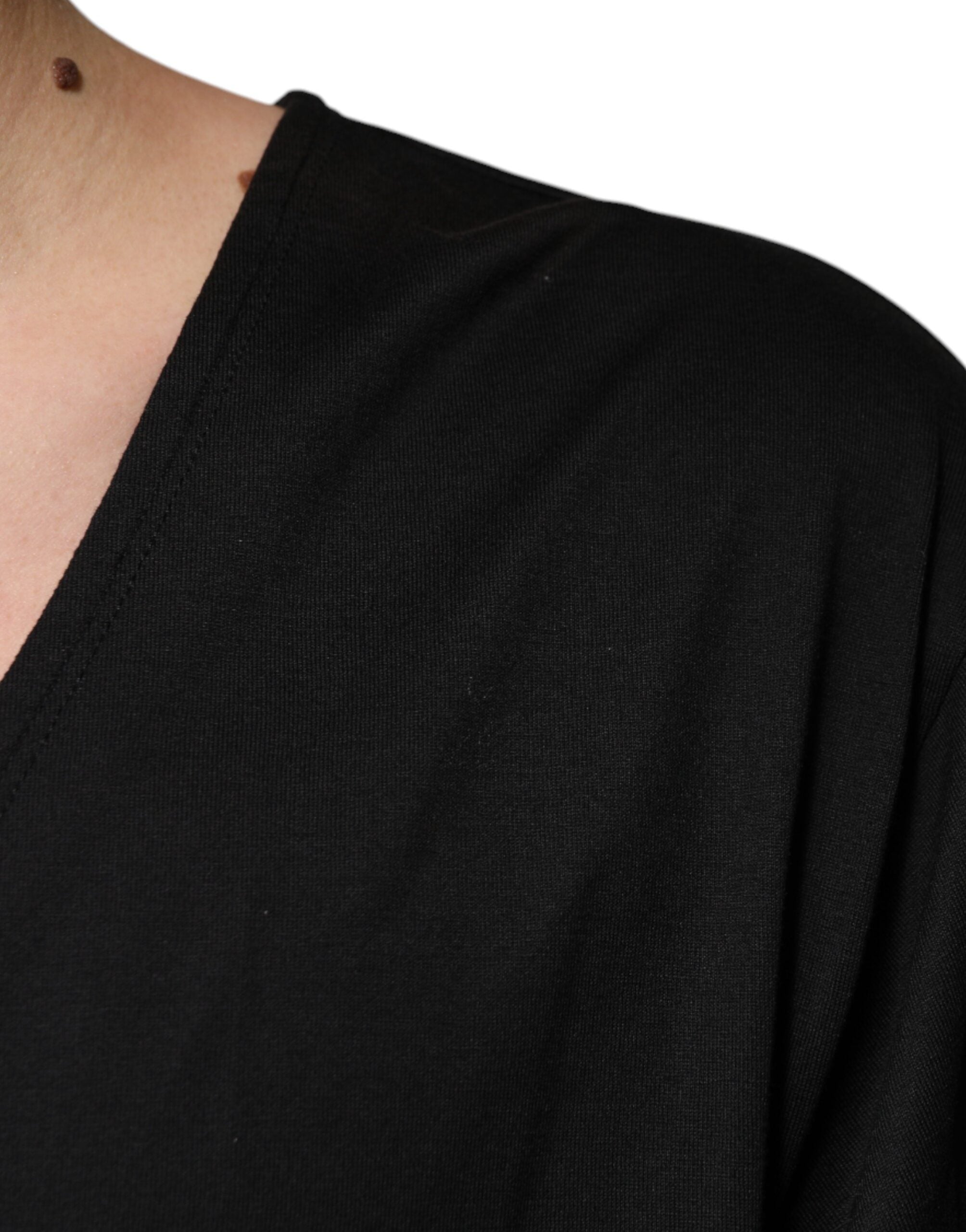 Dolce & Gabbana Black Cotton V-neck Short Sleeves T-shirt -   -  Dolce & Gabbana.