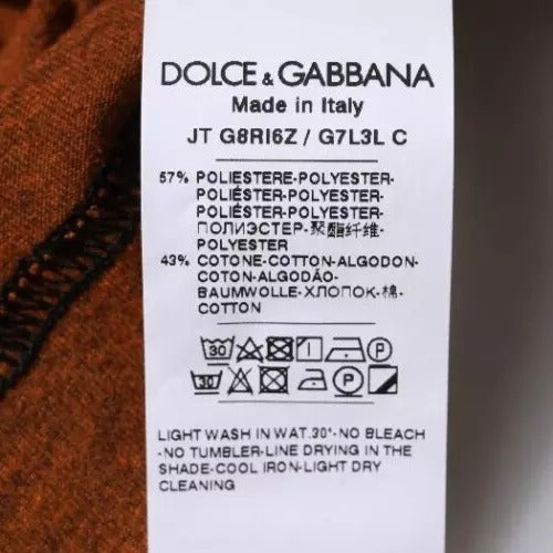 Dolce & Gabbana Brown DG Logo Polyester Crew Neck T-shirt -   -  Dolce & Gabbana.