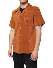 Dolce & Gabbana Hazel Cotton Velvet Button Down Collared Shirt -   -  Dolce & Gabbana.