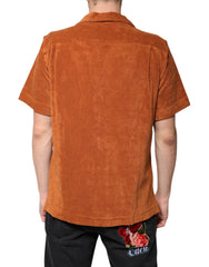Dolce & Gabbana Hazel Cotton Velvet Button Down Collared Shirt -   -  Dolce & Gabbana.