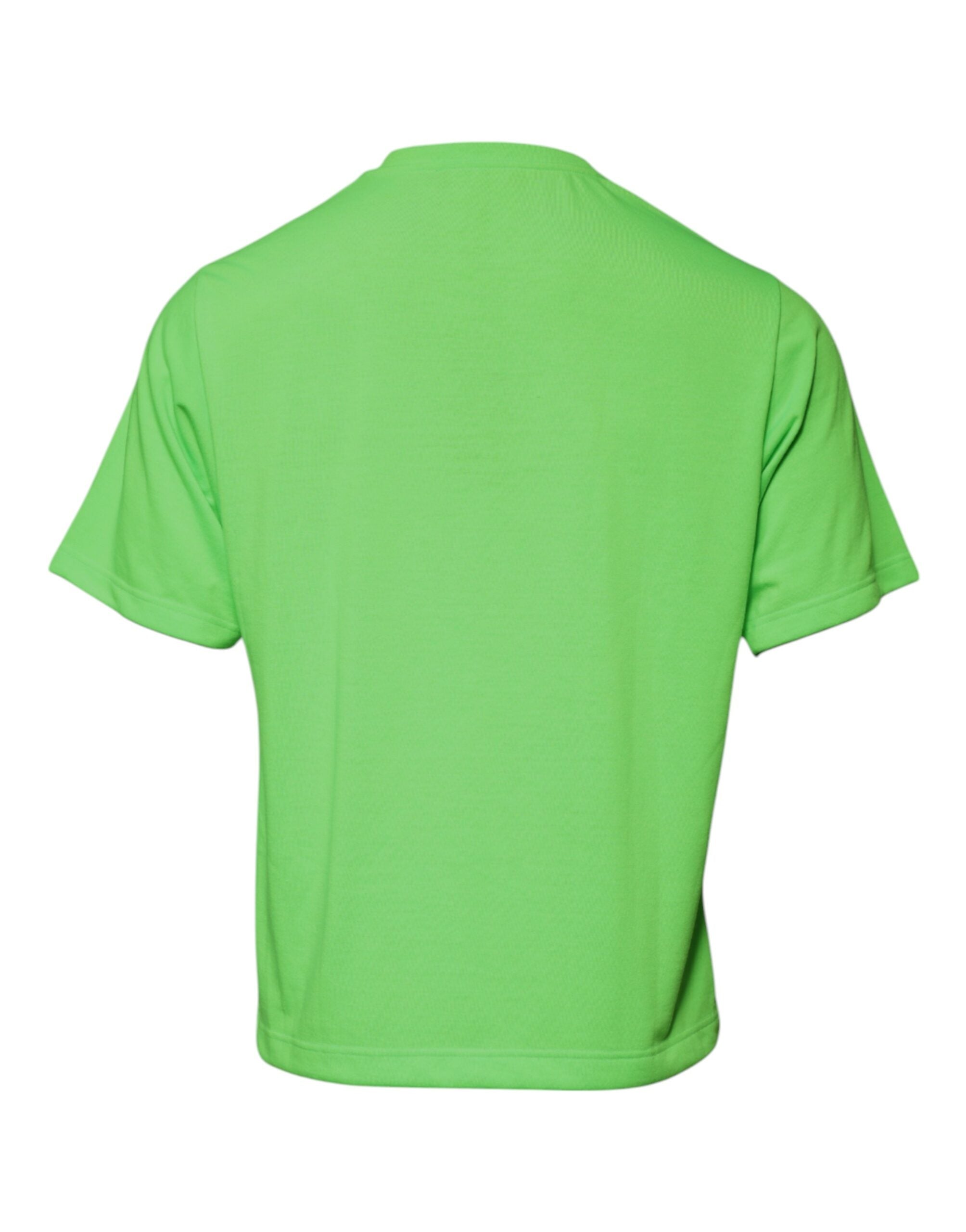 Dolce & Gabbana Green Logo Polyester Crew Neck T-shirt -   -  Dolce & Gabbana.