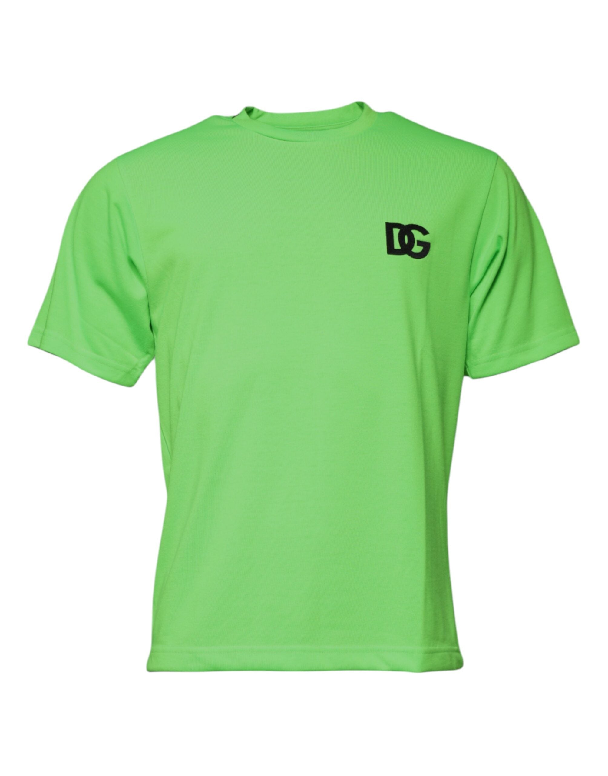 Dolce & Gabbana Green Logo Polyester Crew Neck T-shirt -   -  Dolce & Gabbana.