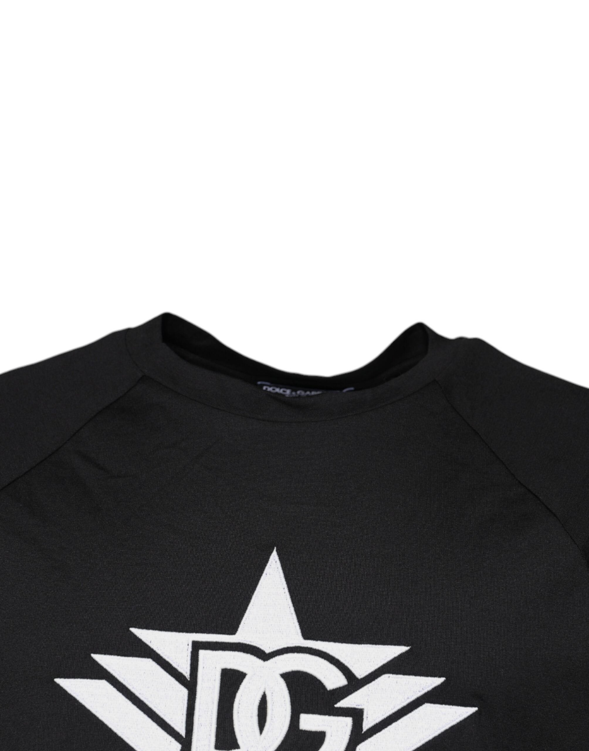 Dolce & Gabbana Black Logo Print Cotton Crew Neck T-shirt -   -  Dolce & Gabbana.