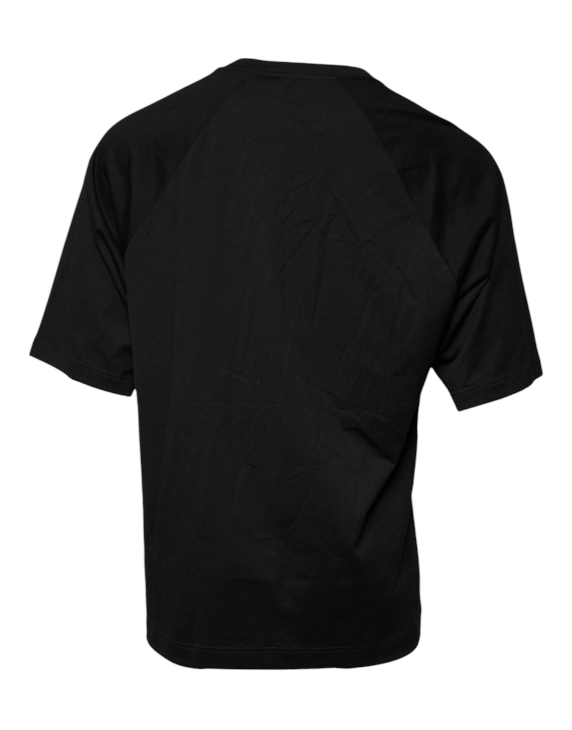 Dolce & Gabbana Black Logo Print Cotton Crew Neck T-shirt -   -  Dolce & Gabbana.