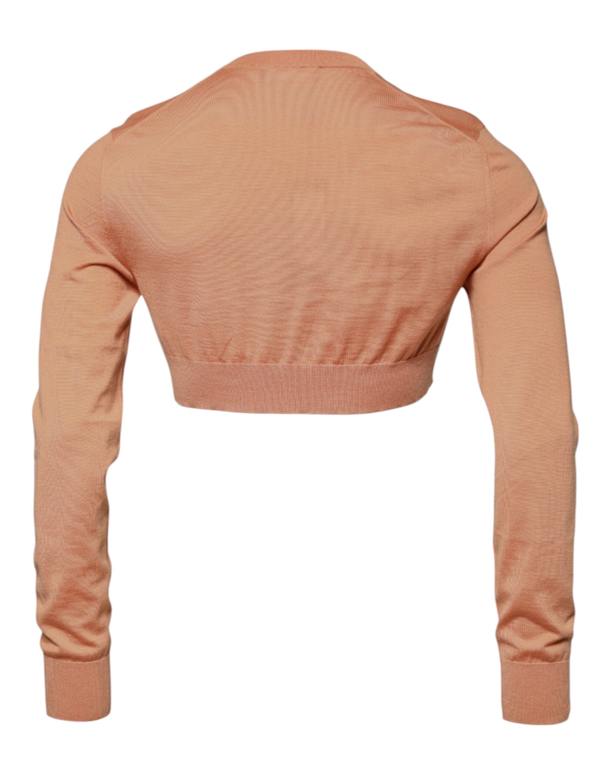 Dolce & Gabbana Beige Wool Crewneck Pullover Cropped Sweater -   -  Dolce & Gabbana.