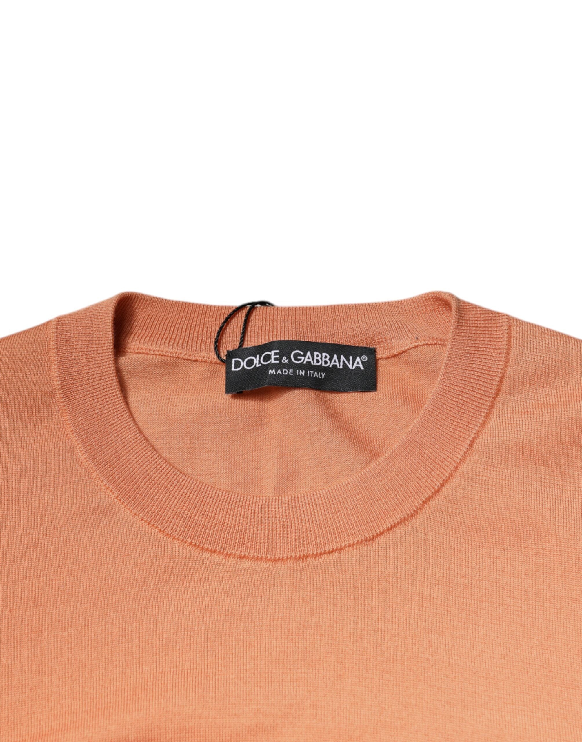 Dolce & Gabbana Beige Wool Crewneck Pullover Cropped Sweater -   -  Dolce & Gabbana.
