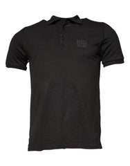 Dolce & Gabbana Dark Gray Collared Short Sleeves Polo T-shirt -   -  Dolce & Gabbana.