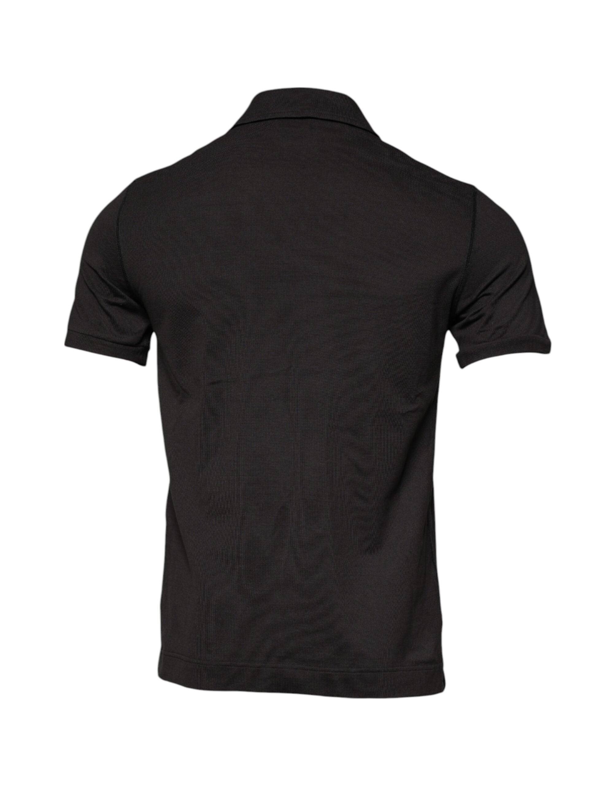 Dolce & Gabbana Dark Gray Collared Short Sleeves Polo T-shirt -   -  Dolce & Gabbana.