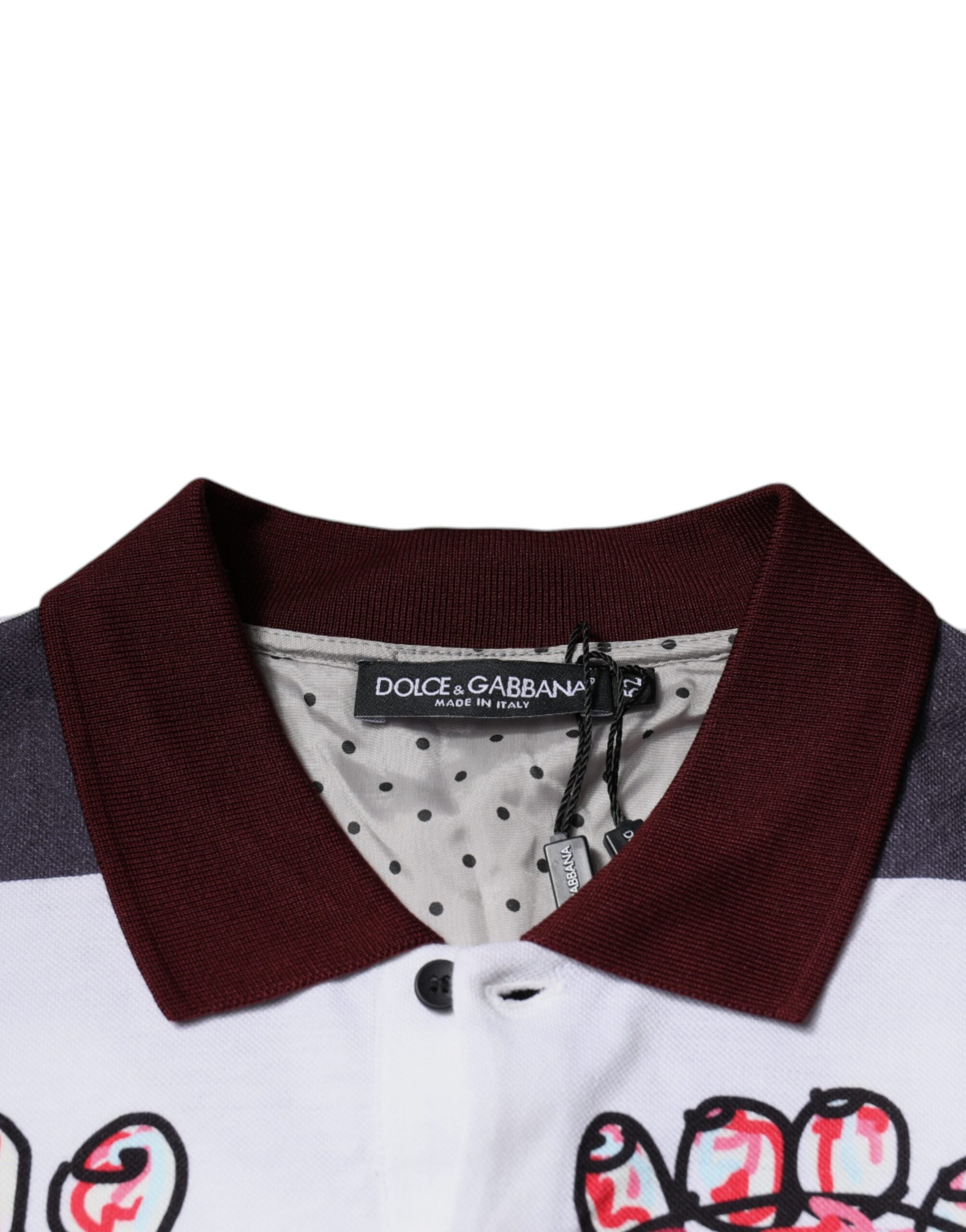 Dolce & Gabbana Multicolor Graphic Collared Polo T-shirt -   -  Dolce & Gabbana.