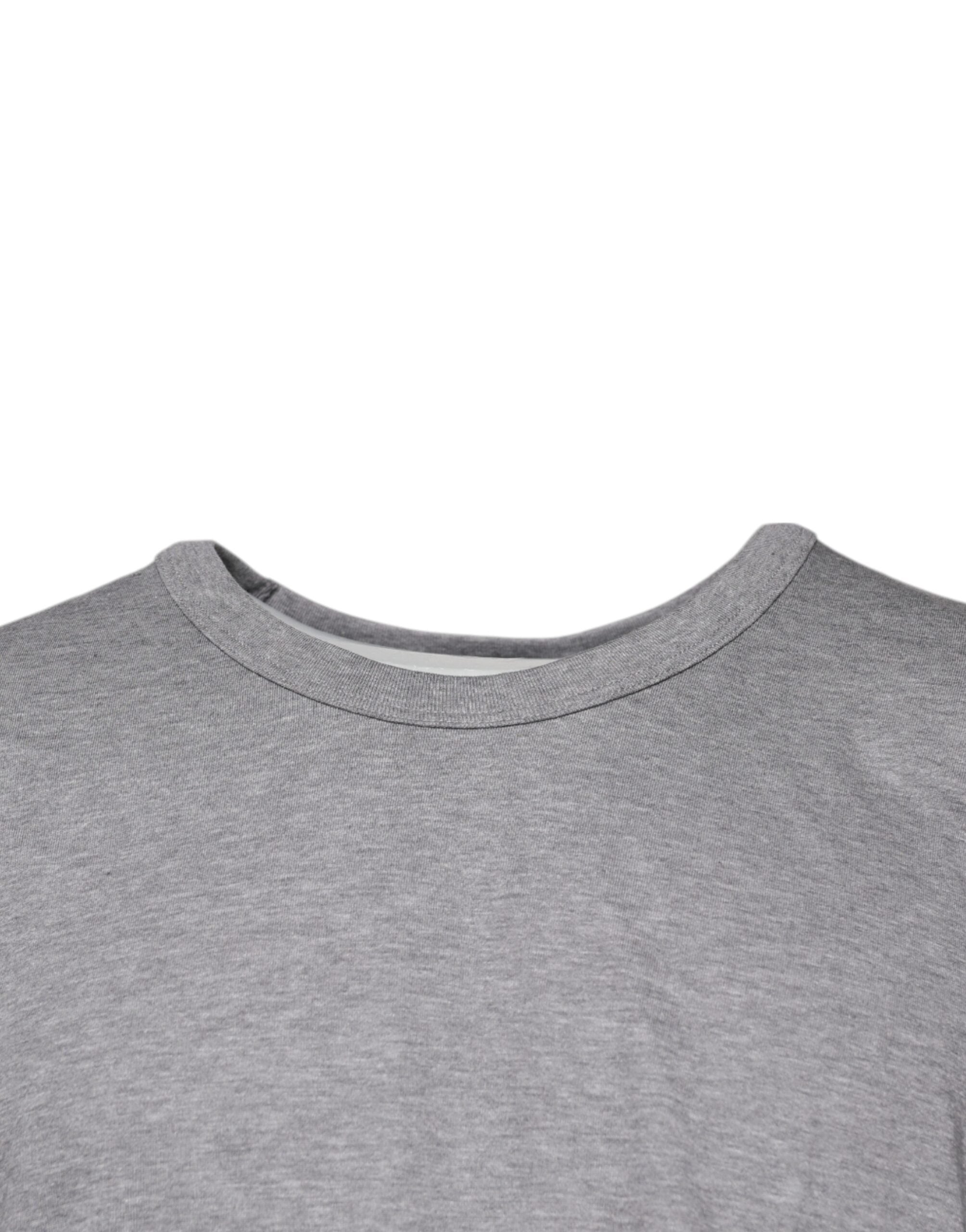 Dolce & Gabbana Gray Cotton Crew Neck Short Sleeves T-shirt -   -  Dolce & Gabbana.