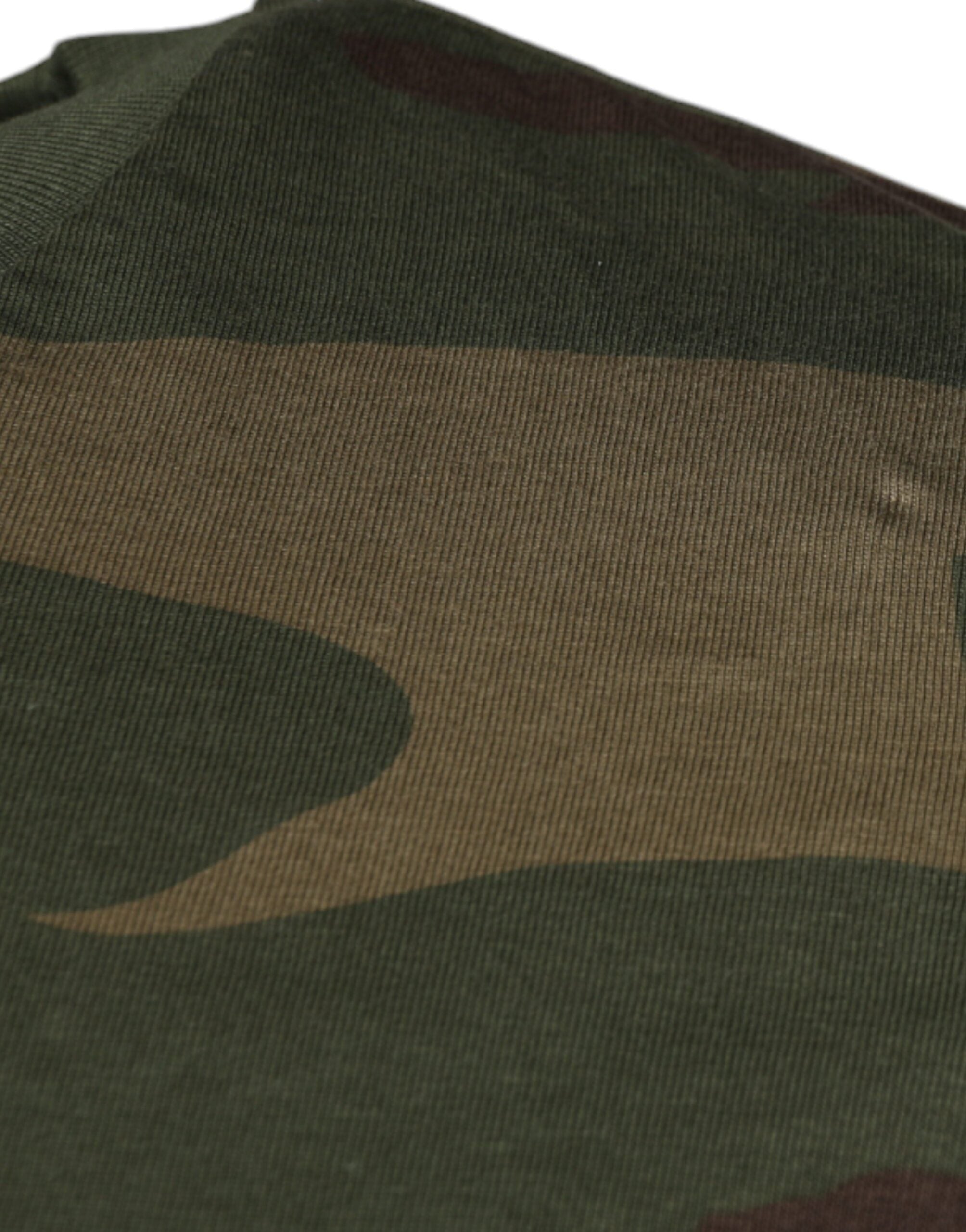 Dolce & Gabbana Multicolor Camouflage Cotton Crew Neck T-shirt -   -  Dolce & Gabbana.