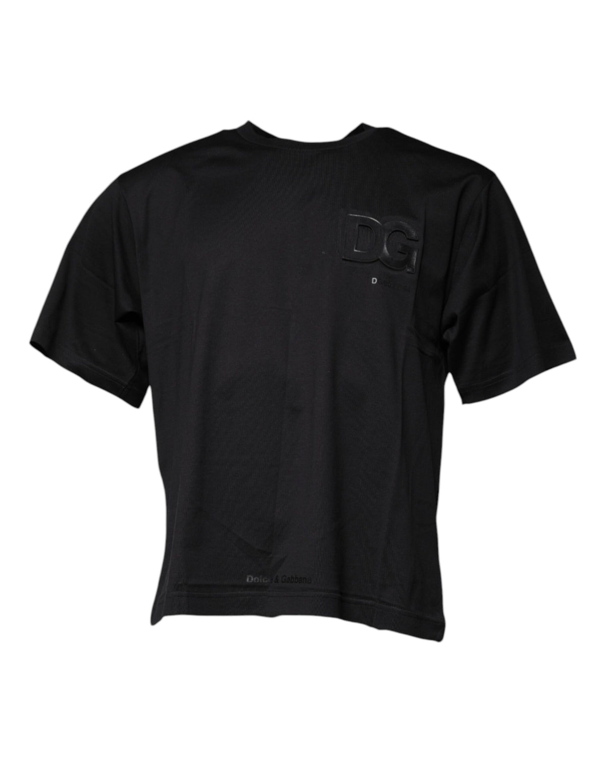 Dolce & Gabbana Black DG Logo Print Cotton Crew Neck T-shirt -   -  Dolce & Gabbana.