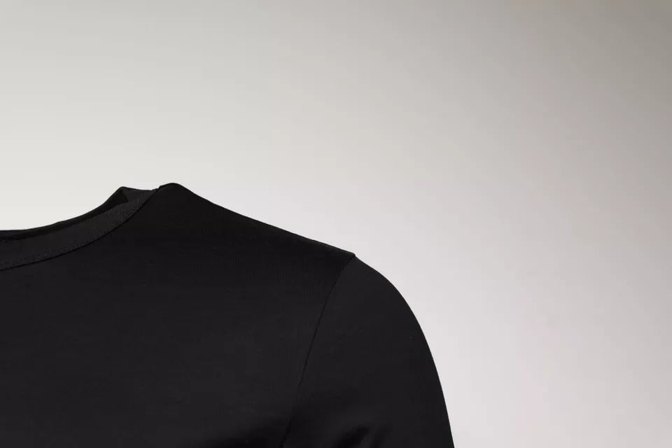 Dolce & Gabbana Black Cotton Crew Neck Short Sleeves T-shirt -   -  Dolce & Gabbana.