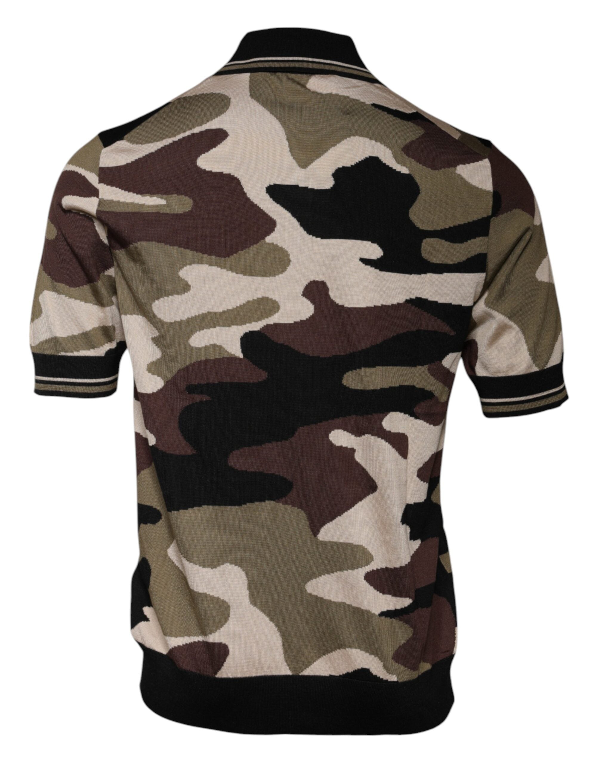 Dolce & Gabbana Multicolor Camouflage Collared Polo T-shirt -   -  Dolce & Gabbana.