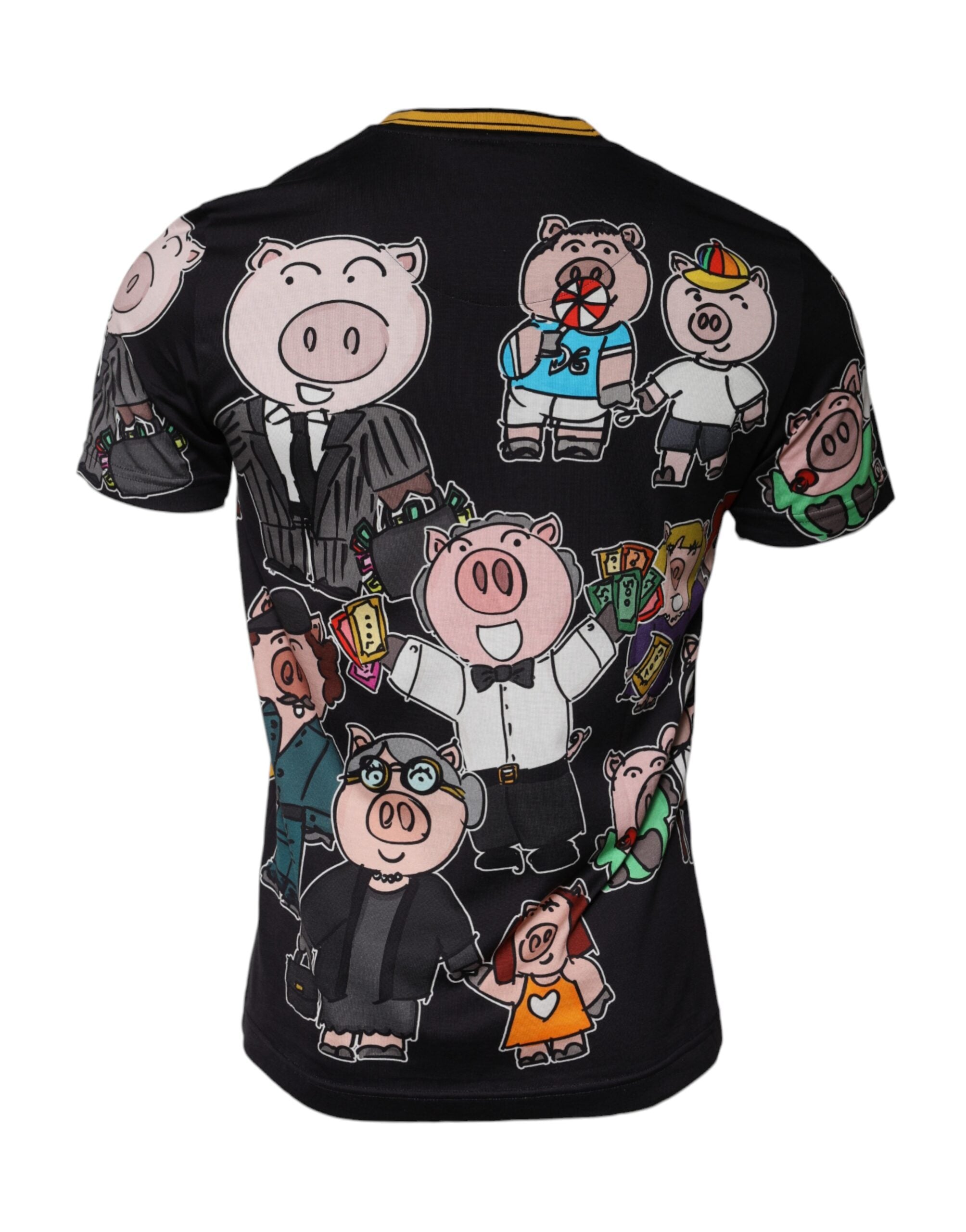 Dolce & Gabbana Black 2019 Year Of The Pig Crew Neck T-shirt -   -  Dolce & Gabbana.