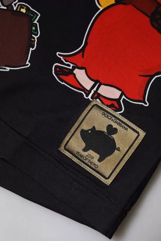 Dolce & Gabbana Black 2019 Year Of The Pig Crew Neck T-shirt -   -  Dolce & Gabbana.