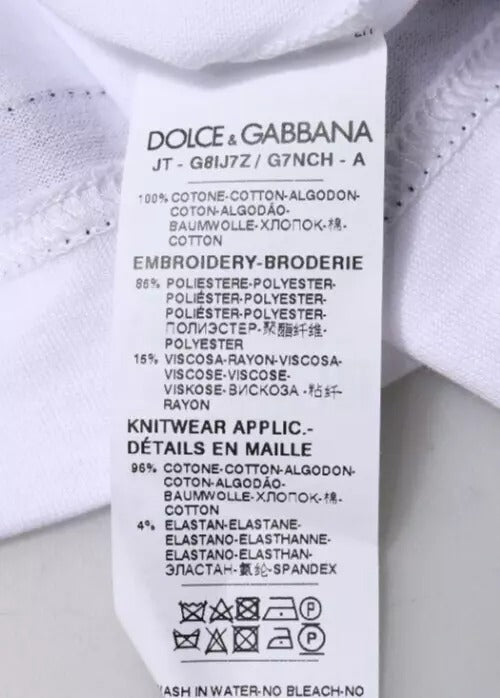 Dolce & Gabbana White Jersey Crew Neck Short Sleeves T-shirt -   -  Dolce & Gabbana.