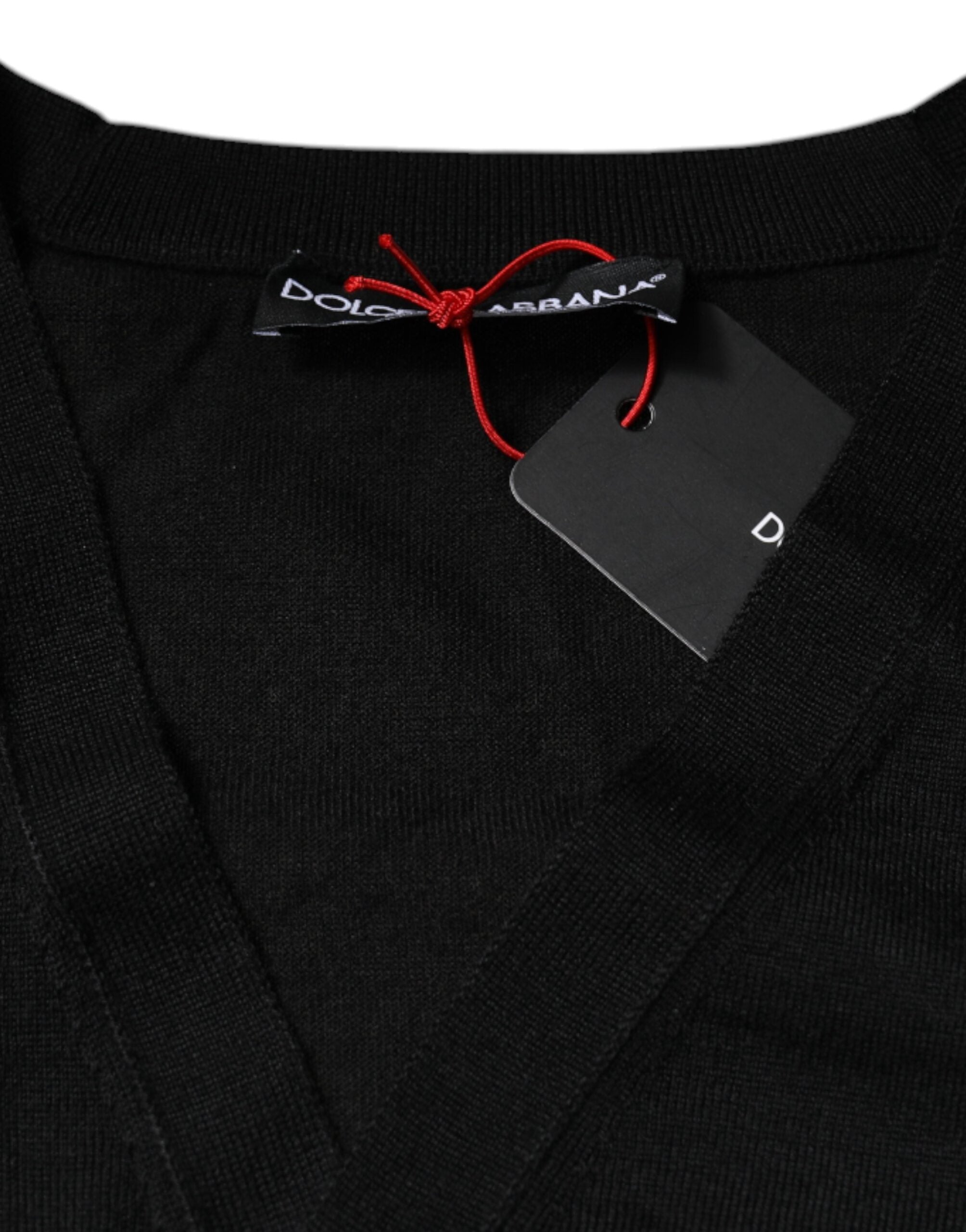 Dolce & Gabbana Black Cashmere Button Down Cardigan Sweater -   -  Dolce & Gabbana.
