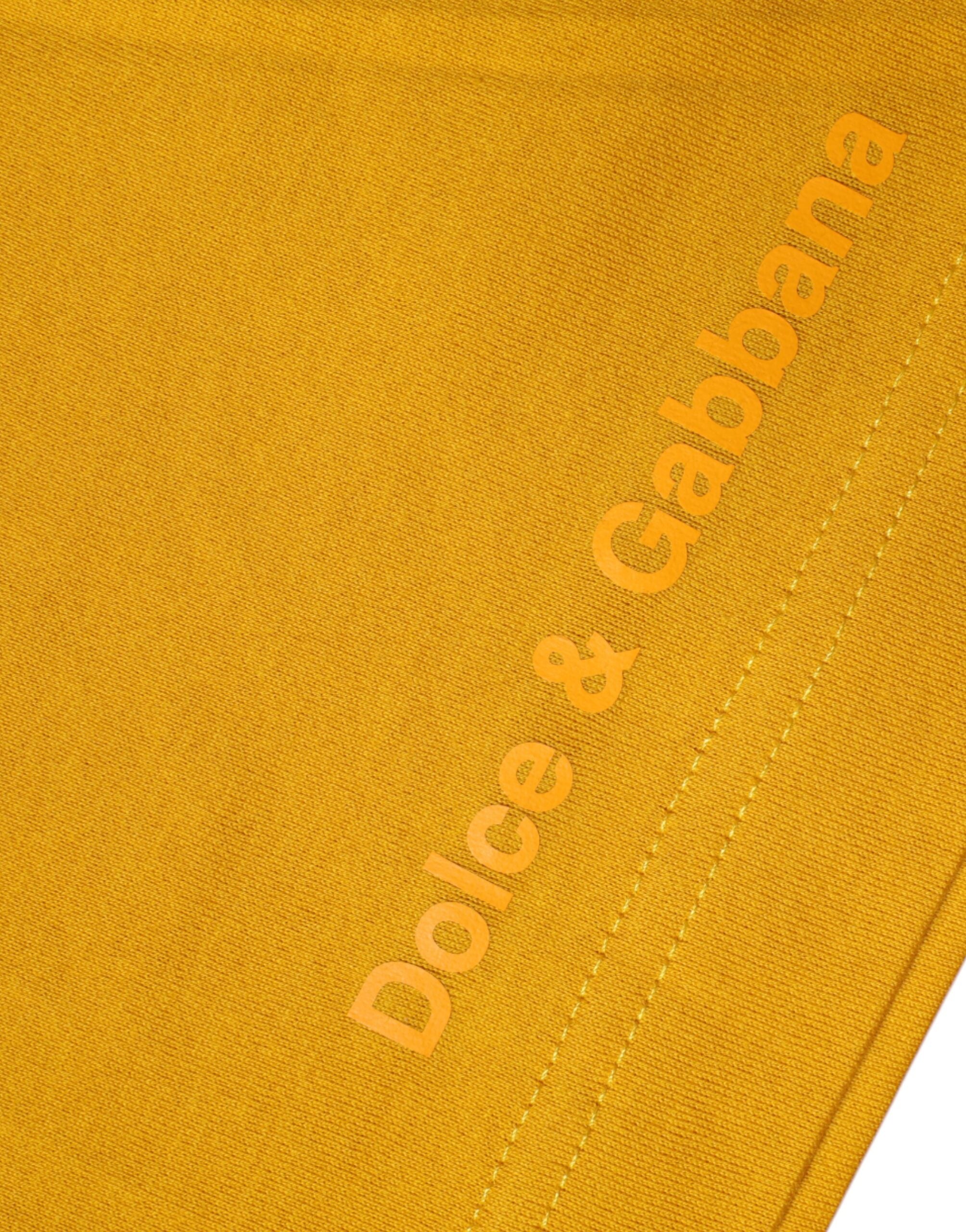 Dolce & Gabbana Dark Yellow Logo Crew Neck Short Sleeves T-shirt -   -  Dolce & Gabbana.