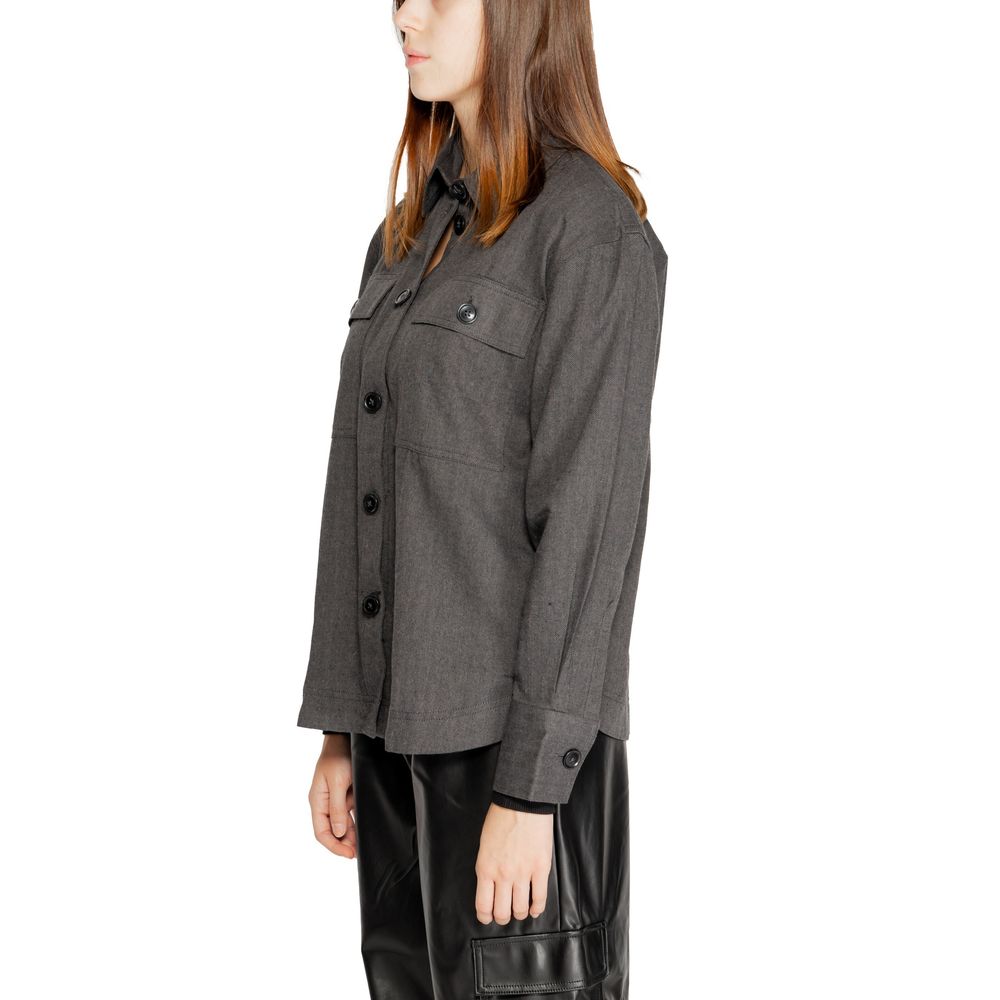 Jacqueline De Yong Black Recycled Cotton Shirt -   -  Jacqueline De Yong.