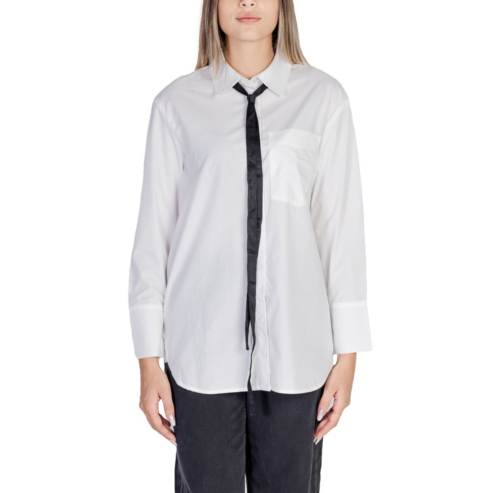 Only White Cotton Shirt -   -  Only.