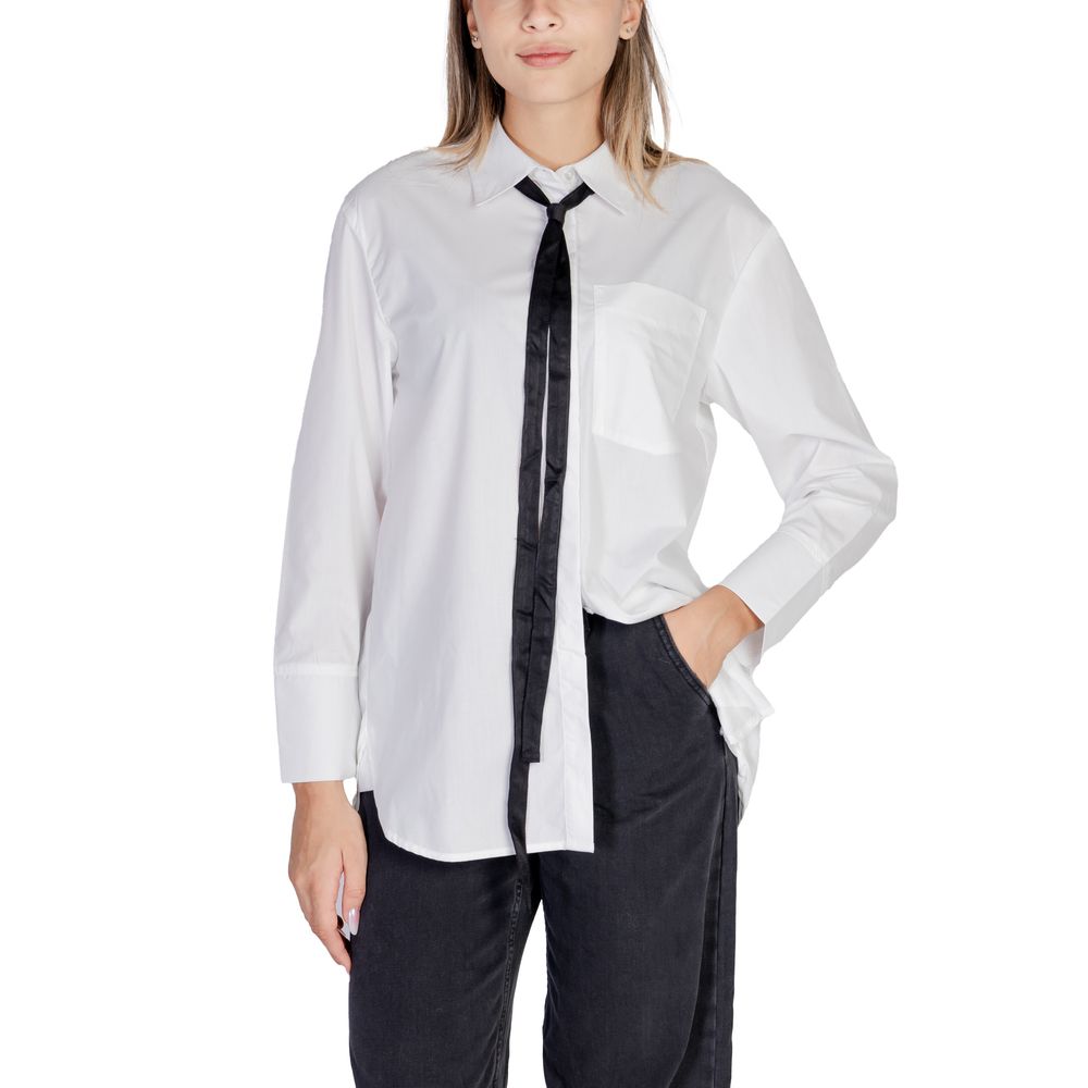 Only White Cotton Shirt -   -  Only.