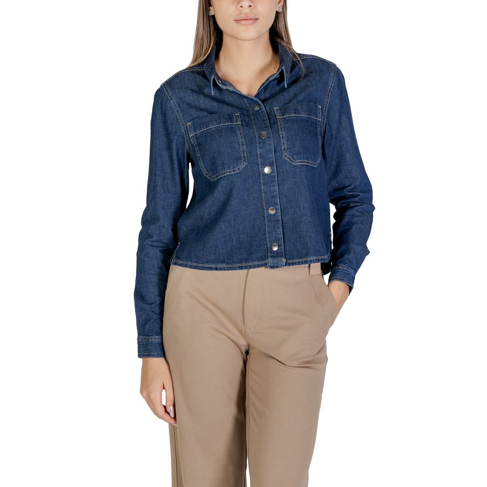 Street One Blue Cotton Shirt -   -  Street One.