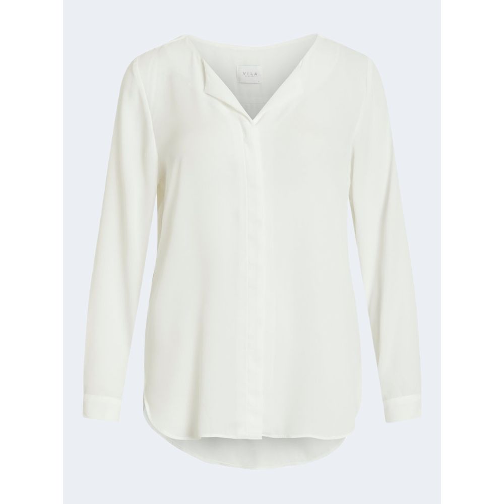 Vila Clothes Cream Polyester Shirt -   -  Vila Clothes.