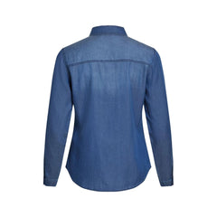 Vila Clothes Blue Cotton Shirt -   -  Vila Clothes.