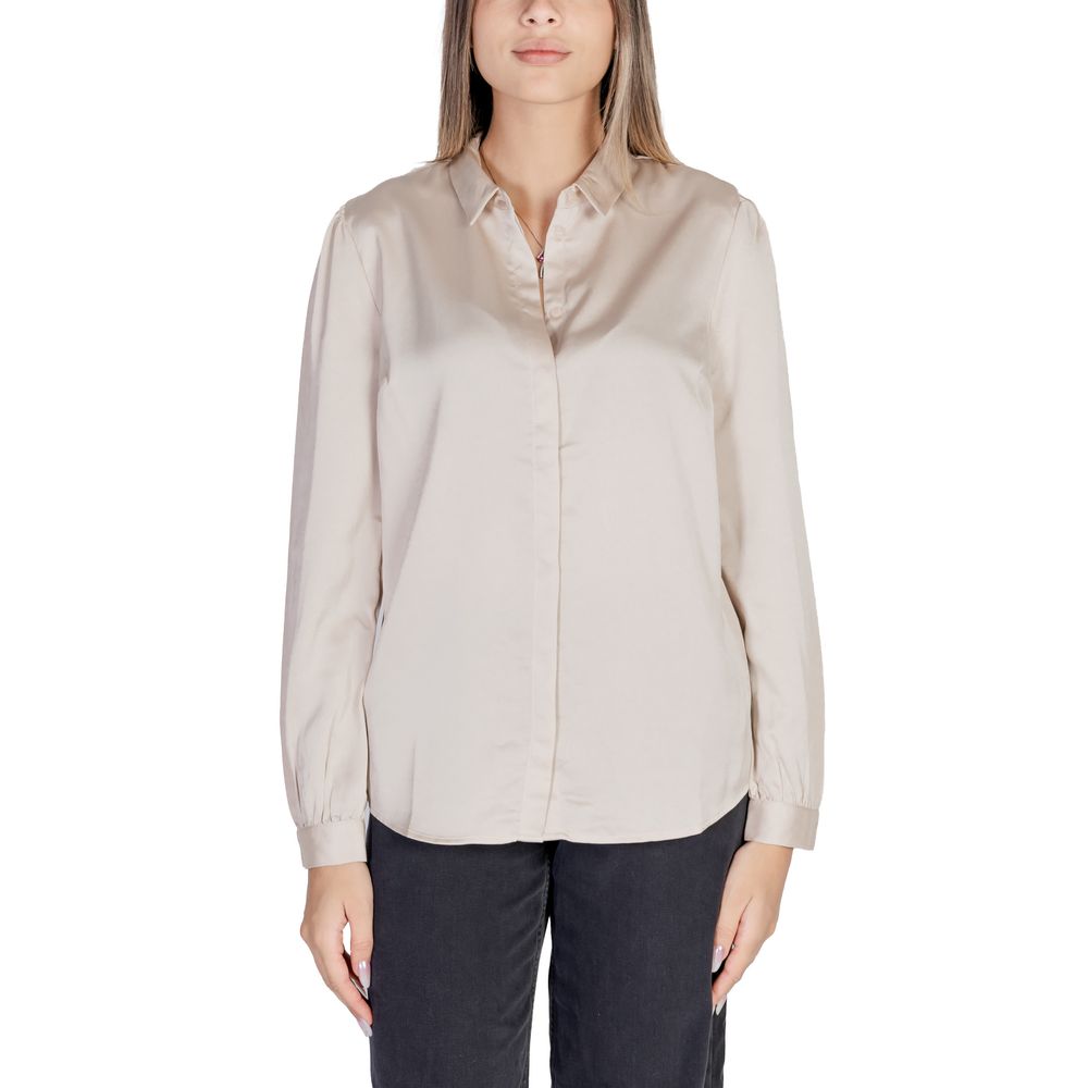 Vila Clothes Gold Polyester Shirt -   -  Vila Clothes.