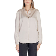 Vila Clothes Gold Polyester Shirt -   -  Vila Clothes.