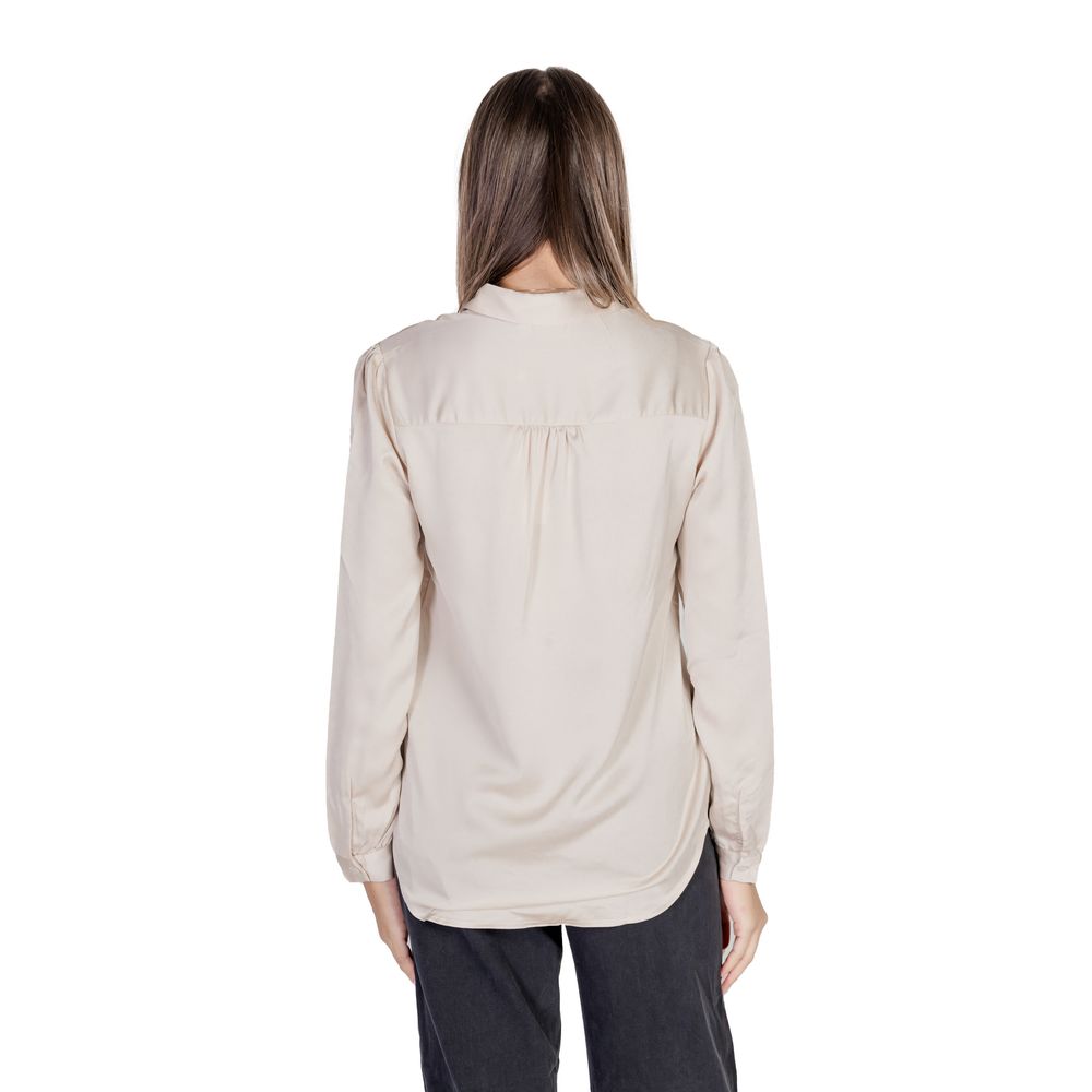 Vila Clothes Gold Polyester Shirt -   -  Vila Clothes.