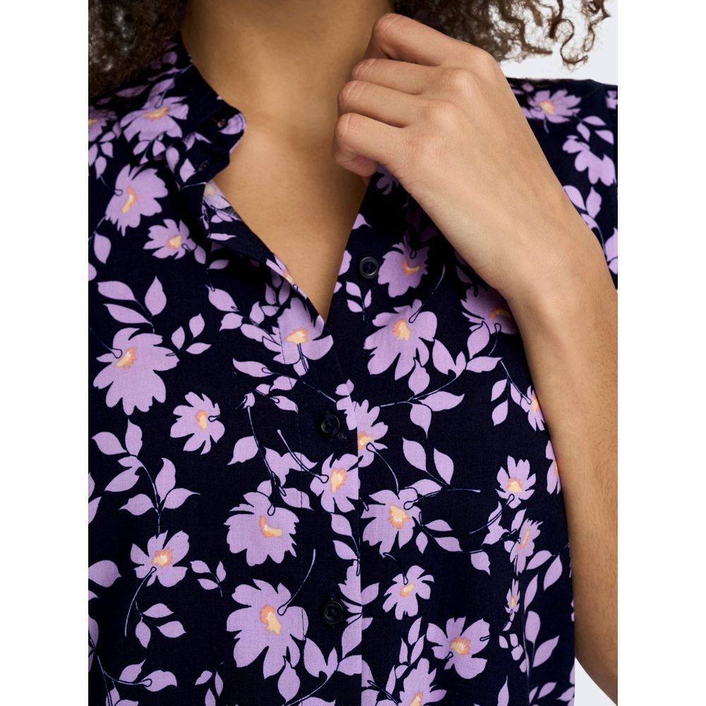 Jacqueline De Yong Purple Viscose Shortsleeve -   -  Jacqueline De Yong.