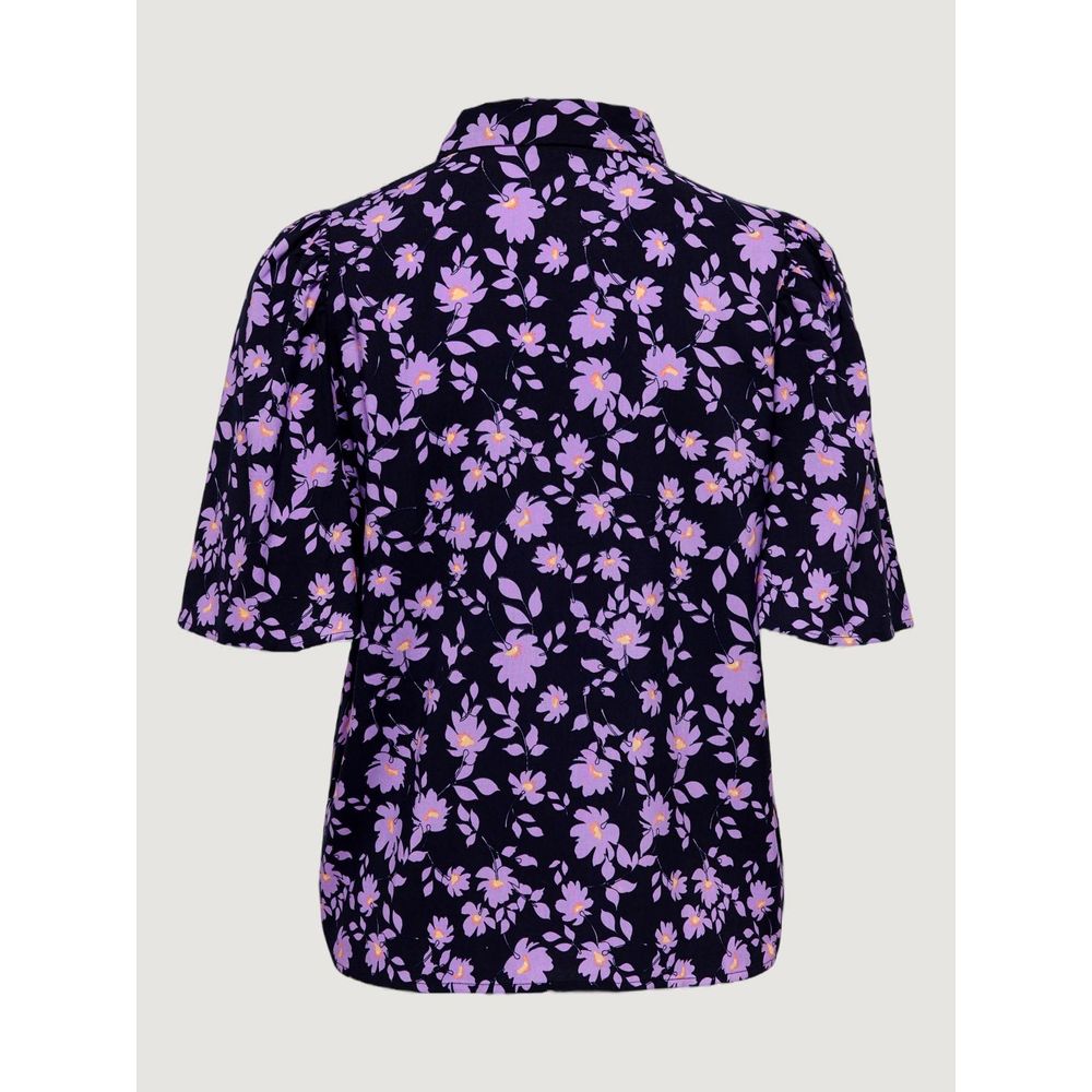 Jacqueline De Yong Purple Viscose Shortsleeve -   -  Jacqueline De Yong.