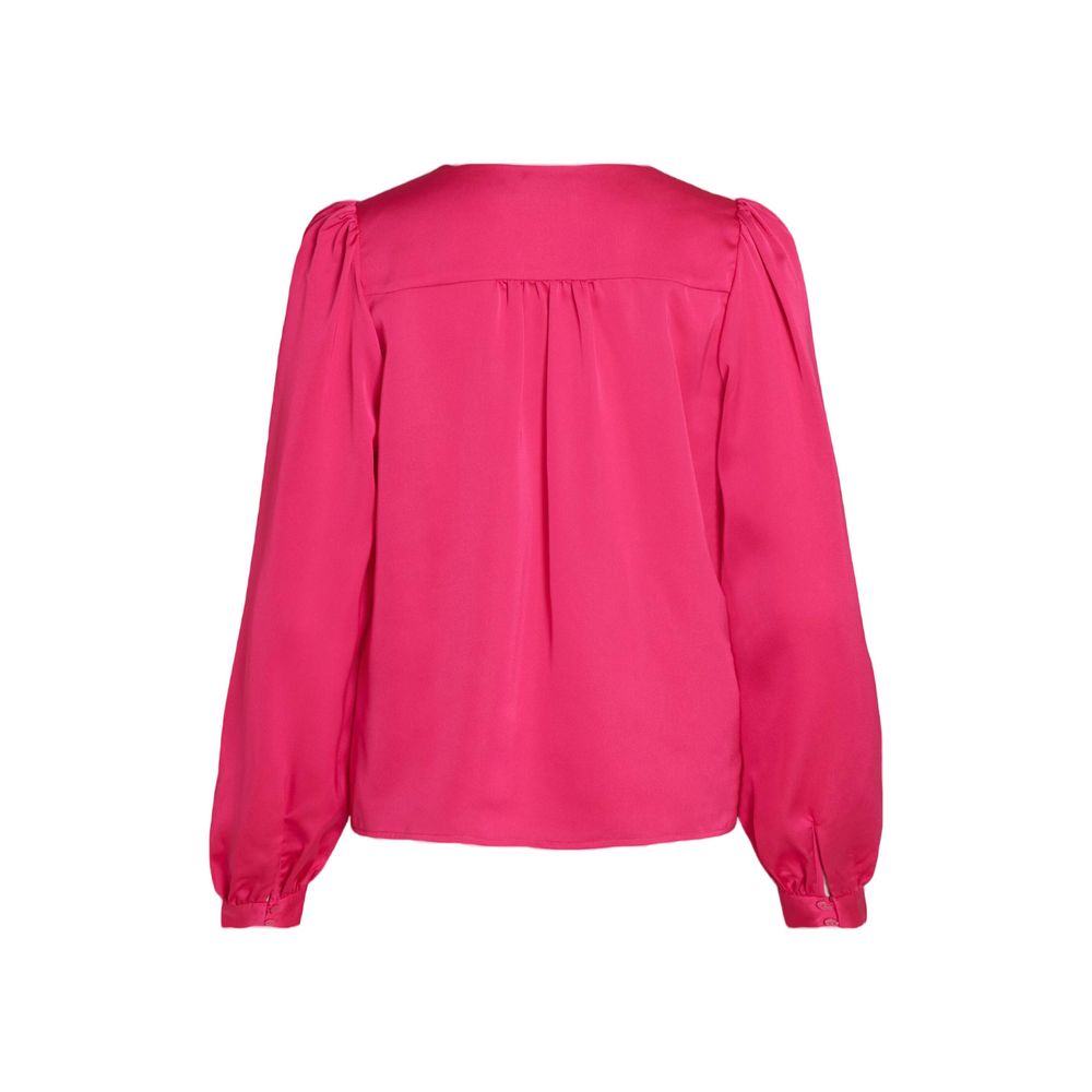 Vila Clothes Pink Polyester Blouse -   -  Vila Clothes.