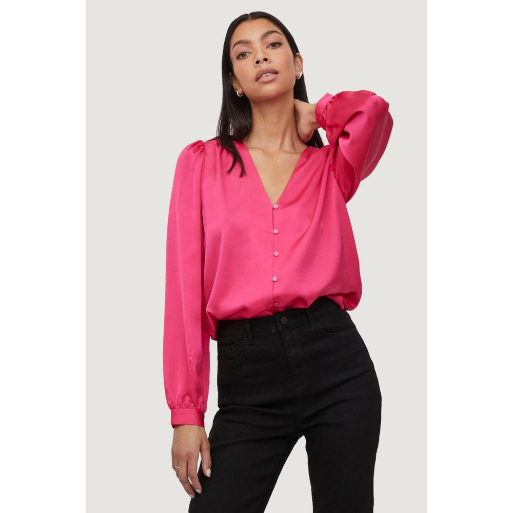 Vila Clothes Pink Polyester Blouse -   -  Vila Clothes.