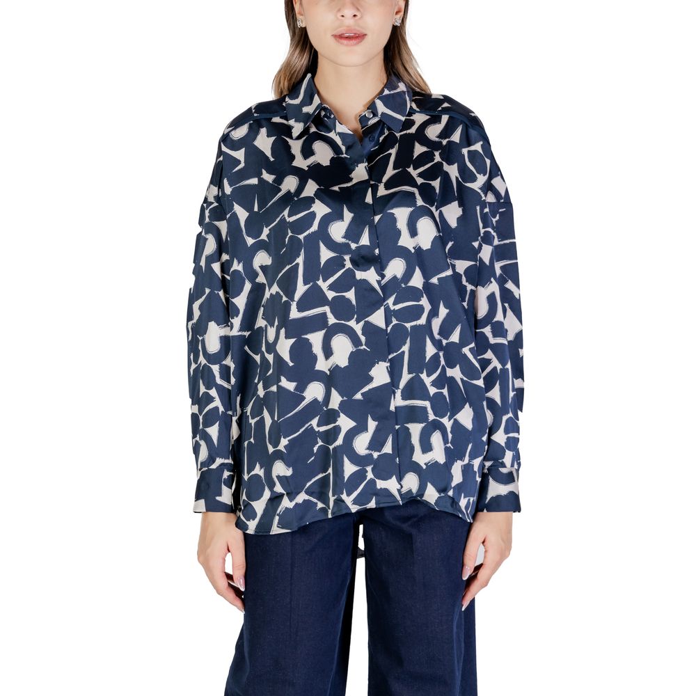 ICHI Blue Polyester Shirt -   -  ICHI.
