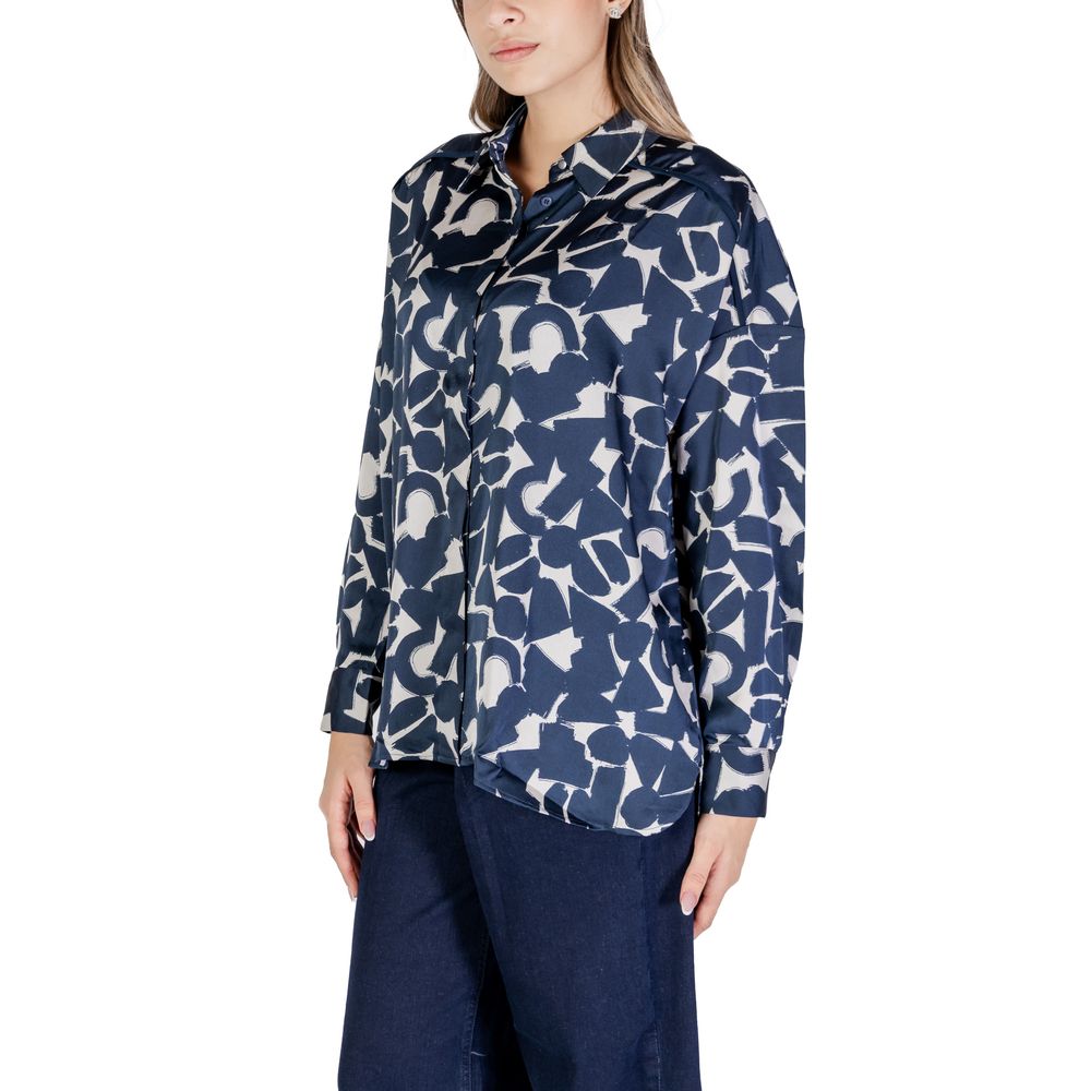 ICHI Blue Polyester Shirt -   -  ICHI.