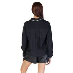 Vila Clothes Black Viscose Shirt -   -  Vila Clothes.