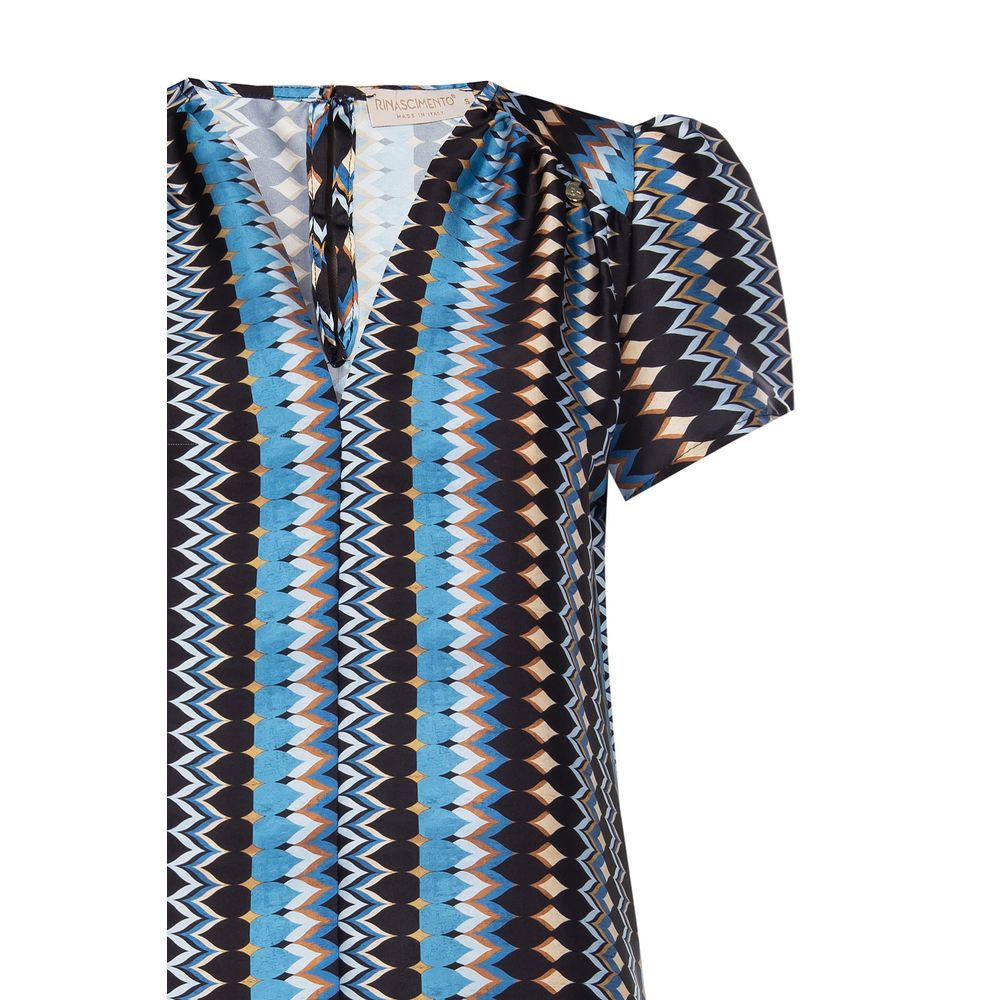 Rinascimento Turquoise Polyester Blouse -   -  Rinascimento.