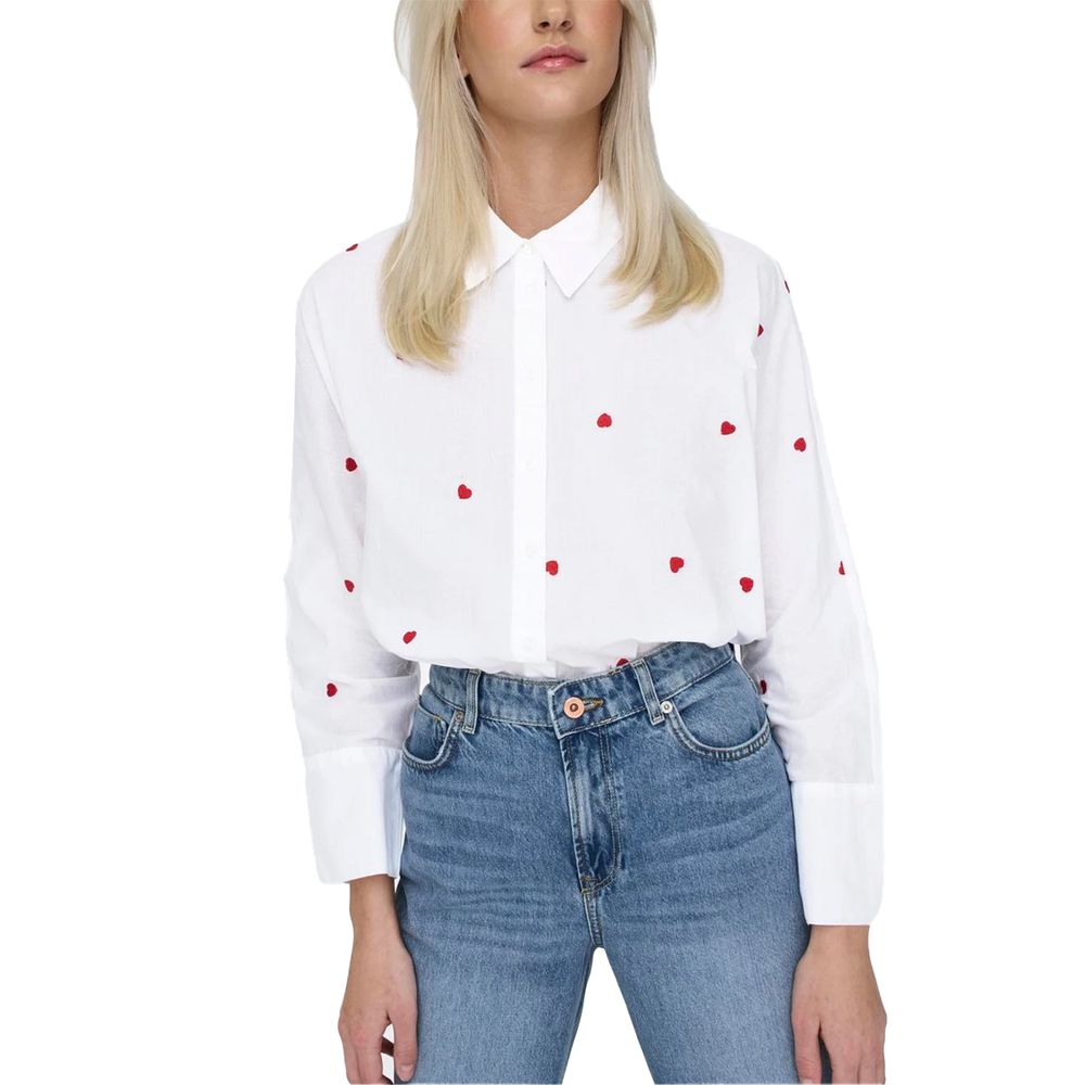 Only White Cotton Shirt -   -  Only.