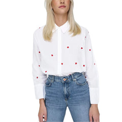 Only White Cotton Shirt -   -  Only.