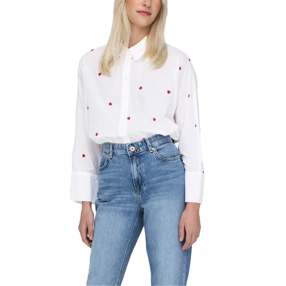 Only White Cotton Shirt -   -  Only.