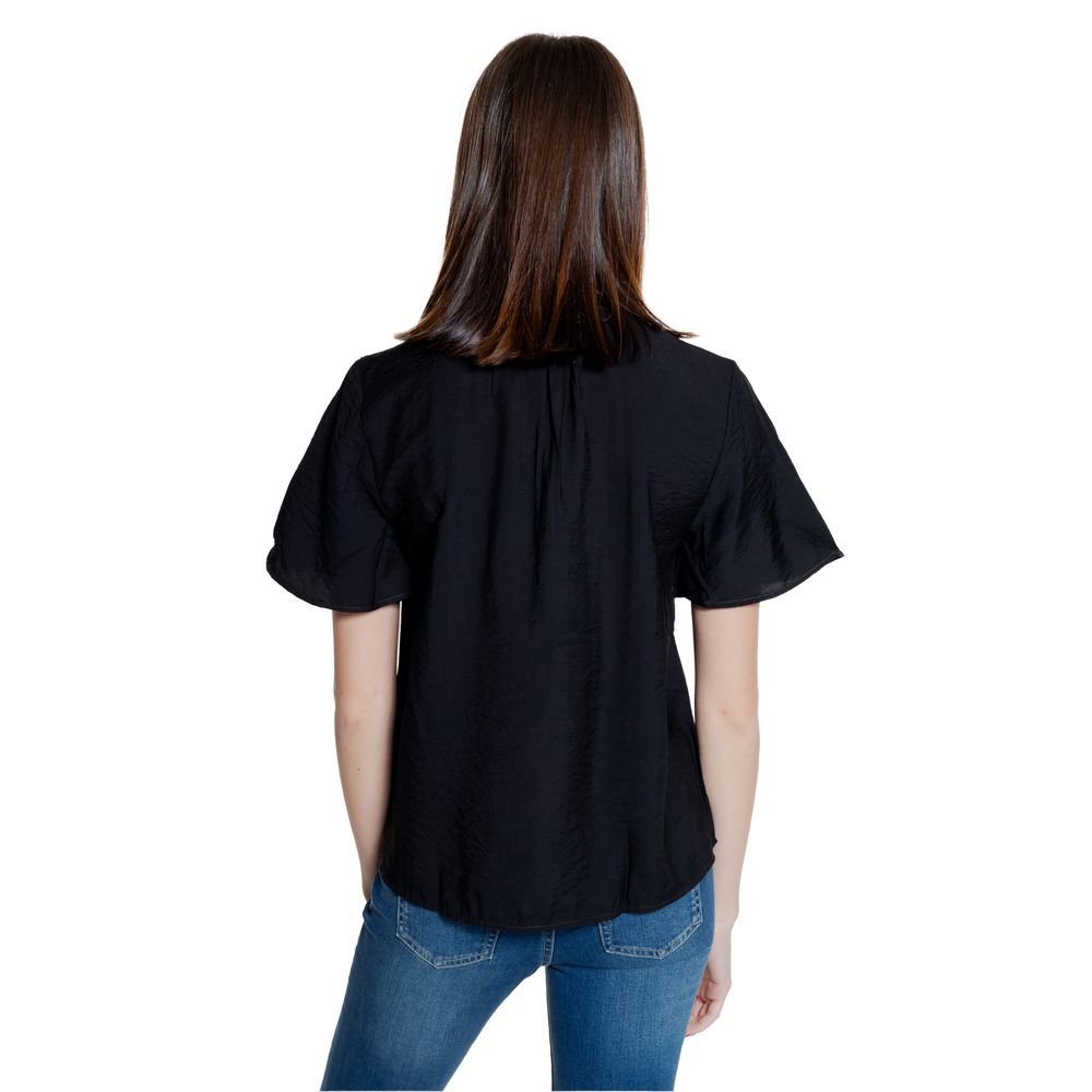 Jacqueline De Yong Black Viscose Shortsleeve -   -  Jacqueline De Yong.